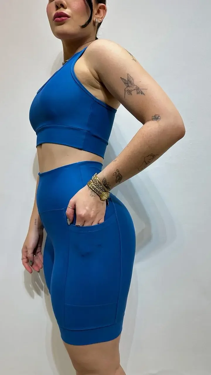 Bermuda Fitness azul Royal Tam. G