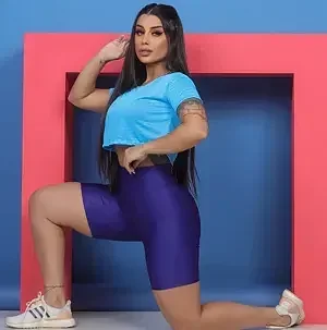 Cropped Thatty cor Azul Céu