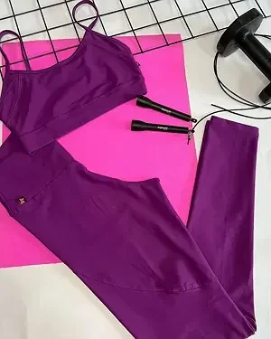 Calça Roxa Empina bumbum Sem Drapeado