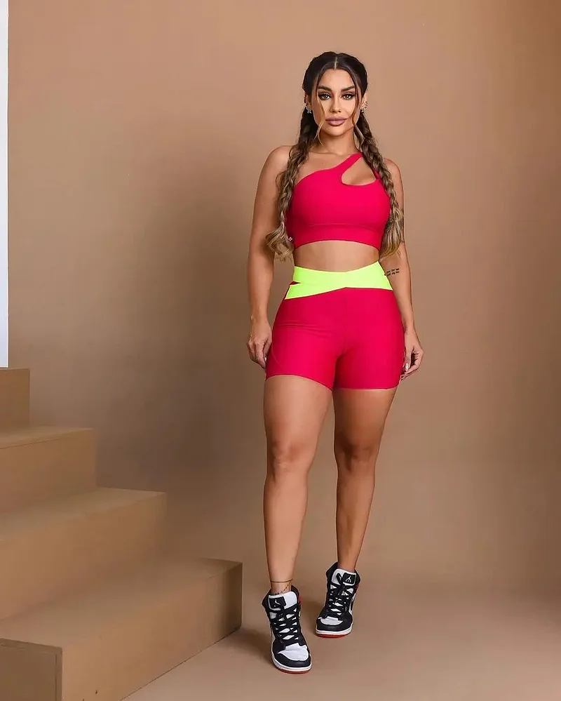Conjunto Vibe Vermelho e Verde