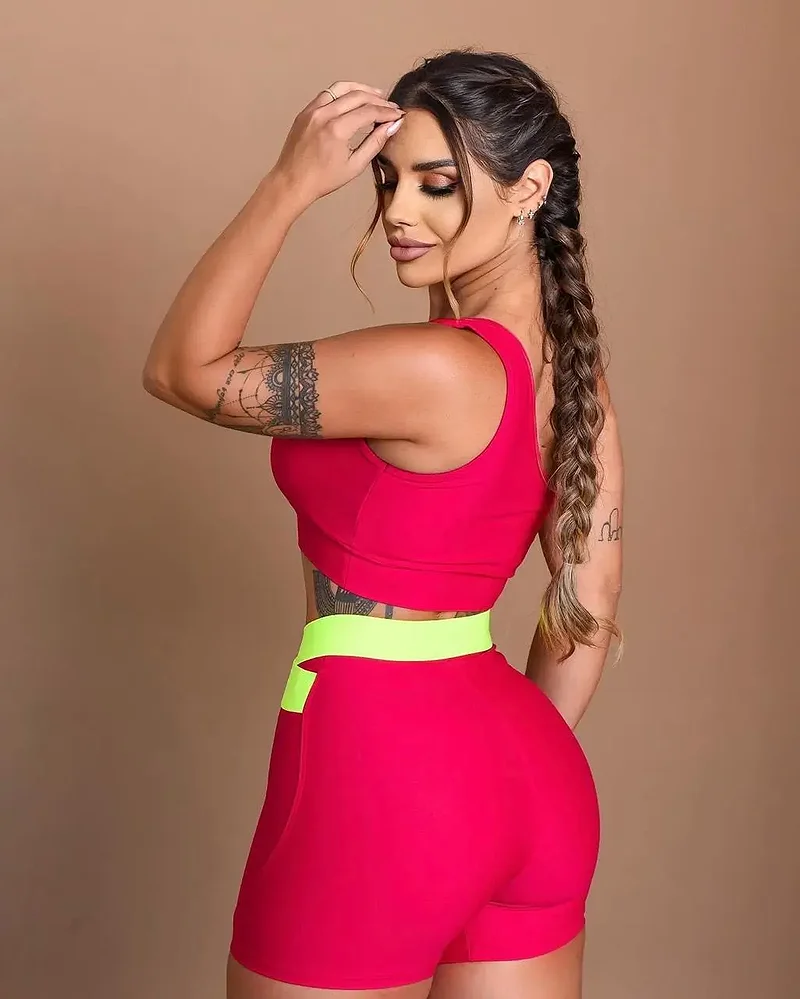 Conjunto Vibe Vermelho e Verde