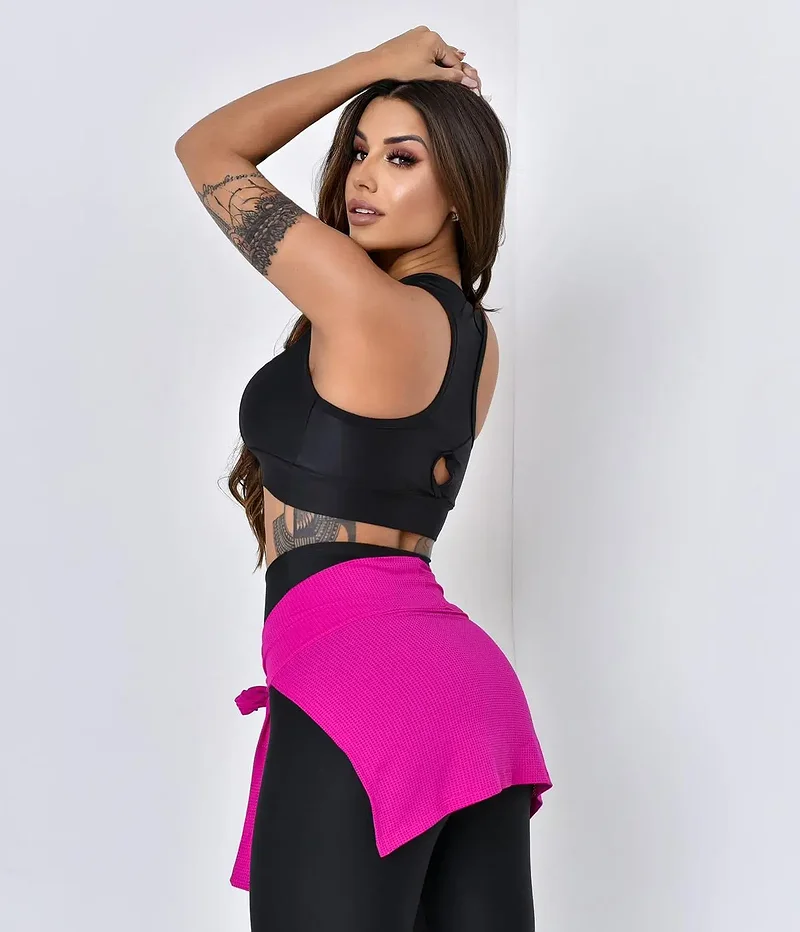 Top Fitness Lorena Cor Preto